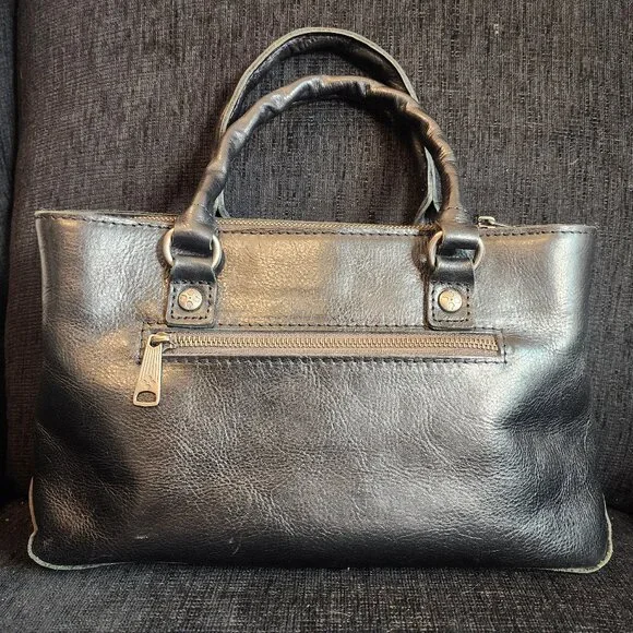 Patricia Nash Black Leather Satchel - Picture 2 of 13